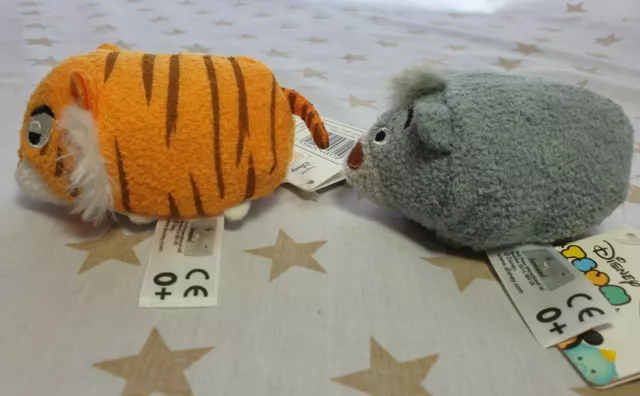 Disney Tsum Tsum Mini lot of 2. The Jungle Book Shere Khan and Baloo with tags. 2