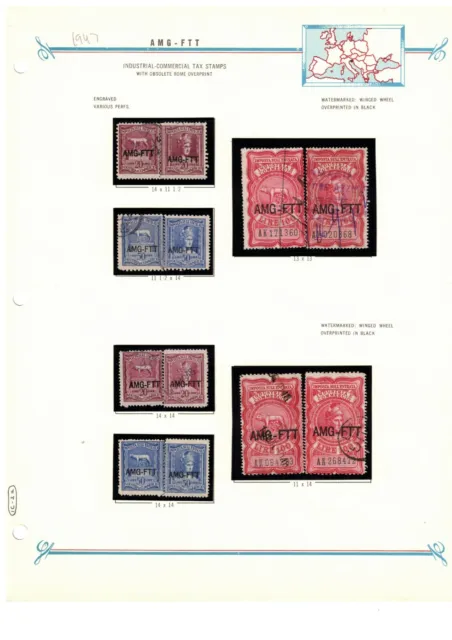 AMG FTT Italy Trieste 1947 Industry Tax Revenues Matching Pairs VFU on Bush Page