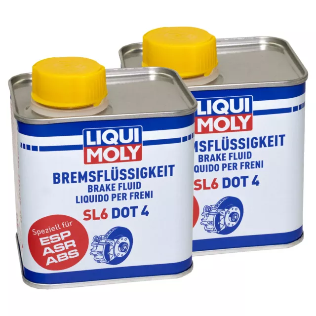 DOT4 le Liquide de Frein Moly SL6 2x 500ml pour Honda Husaberg Husqvarna Derbi