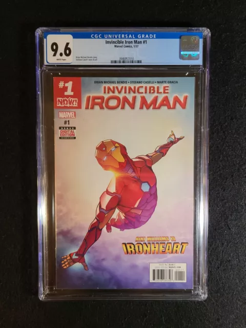 Invincible Iron Man 1 CGC 9.6 1st Cover App Iron Heart Riri Williams 2017