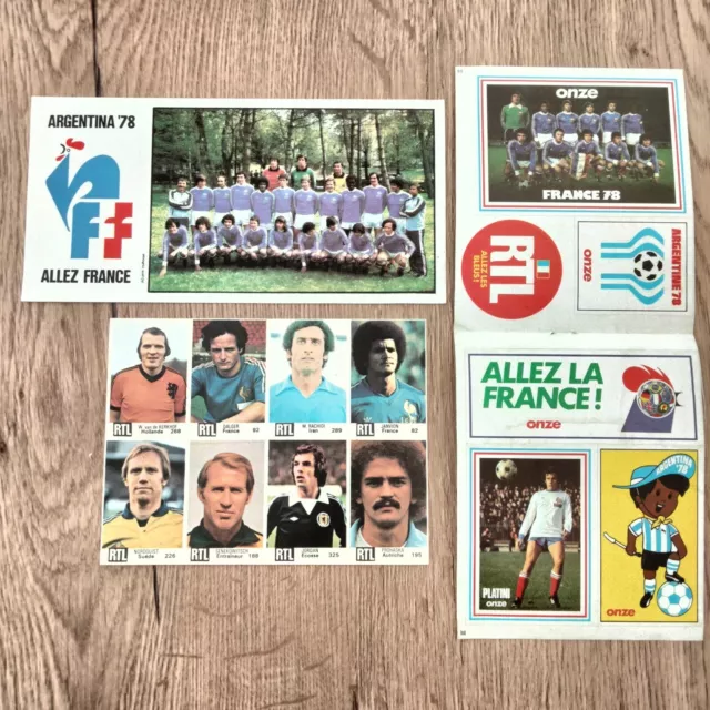 lot Planches d'autocollants foot ARGENTINA 78 originale