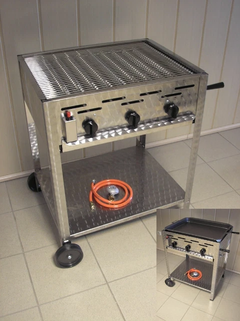 ECO-TECH Grill Gasgrill - Gastrobräter 3-flammig fahrbar