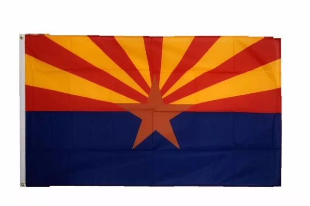 Arizona Flag 5 x 3 FT - 100% Polyester With Eyelets - American State Flag