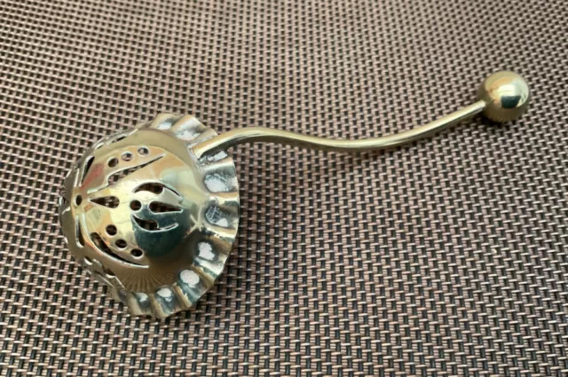 Vintage/Antique Silver Plated Ornate Tea Strainer /sugar Sifter Lovely Example