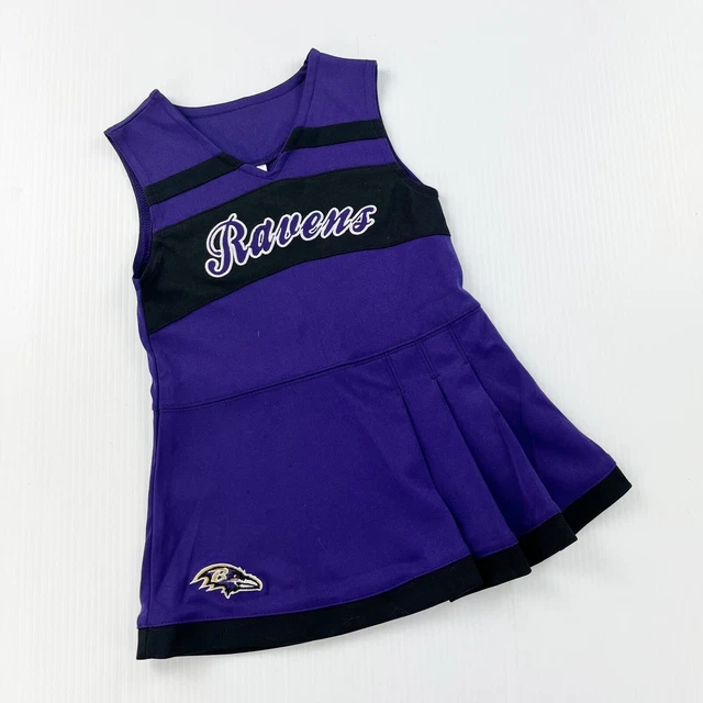 Baltimore Ravens NFL Purple Cheerleader Skirt Outfit Uniform Costume Girls 3T