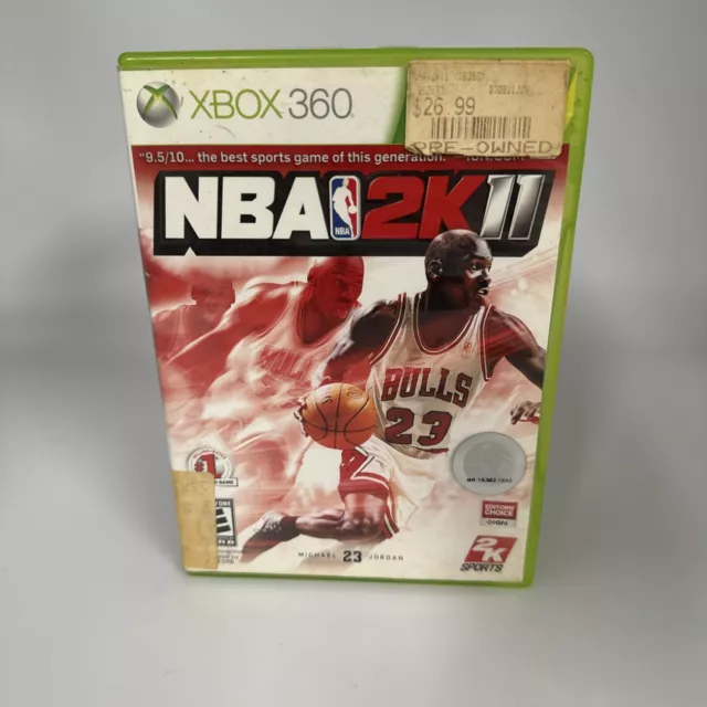 NBA 2K11 (Microsoft Xbox 360, 2010) Basketball Video Game With Manual