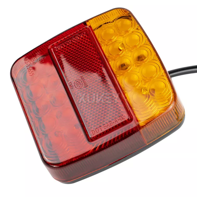 2X Trailer tail lights 26 LED Stop Tail Lights Submersible Boat Truck Lamp Parts 3