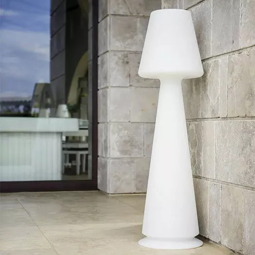 Lampada da terra design Lampade luminose luce LED bianca piantana esterno 2