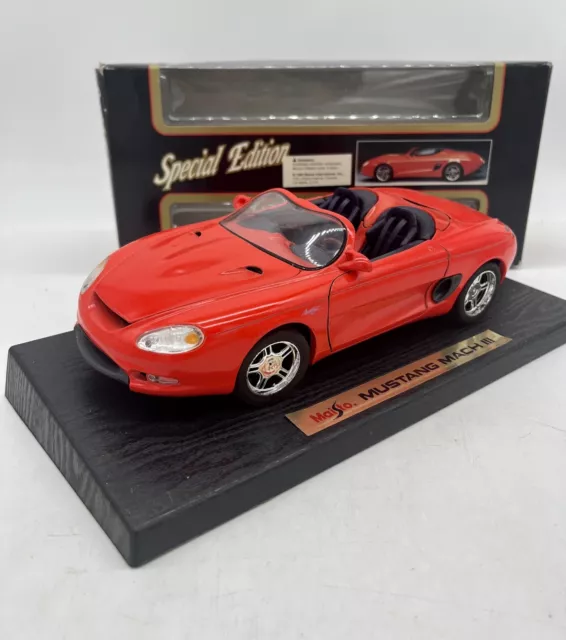 FORD MUSTANG MACH III Red 1/18 Scale Diecast Model Car by Maisto ...