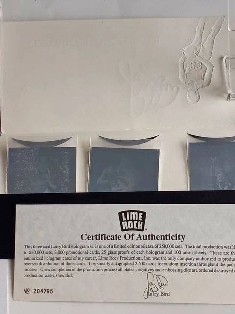 LARRY BIRD THREE Card *Hologram* Set) Lime Rock Productions Limited Edition $10.00 - PicClick LARRY BIRD THREE Card *Hologram* Set) Lime Rock Productions Limited Edition $10.00 - PicClick