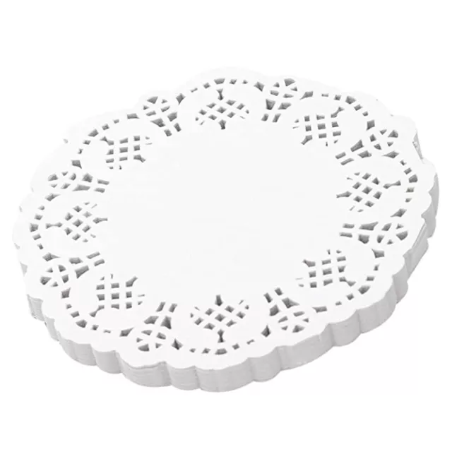 Lace Doilies 100 Pcs,4.5 inch Decorative Round Placemats,Liners for Cake5152