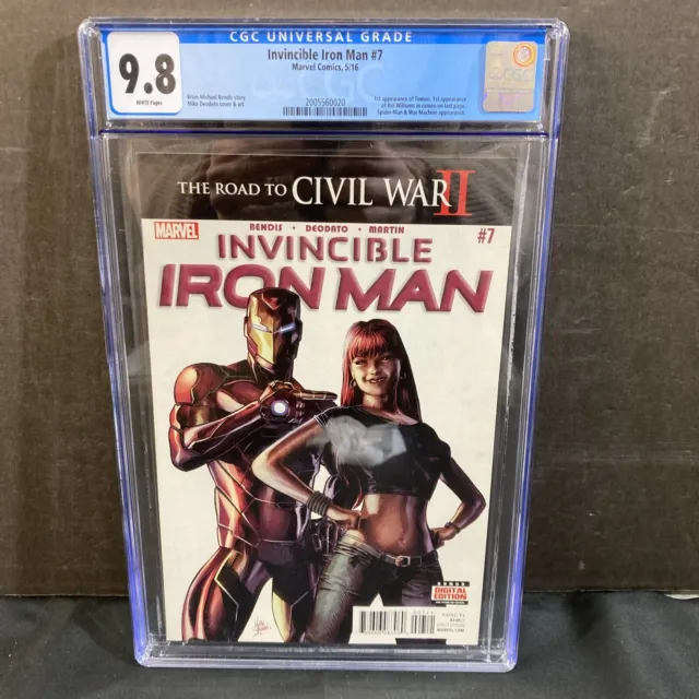 Invincible Iron Man #7 Cgc 9.8 First Riri Williams Marvel Comics 2016