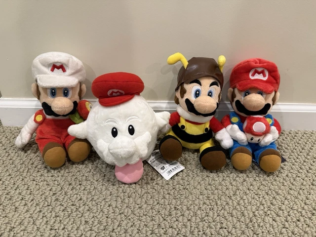 RARE 3/4 TAGGED Mario Galaxy Sanei Plush Set Japan Nintendo