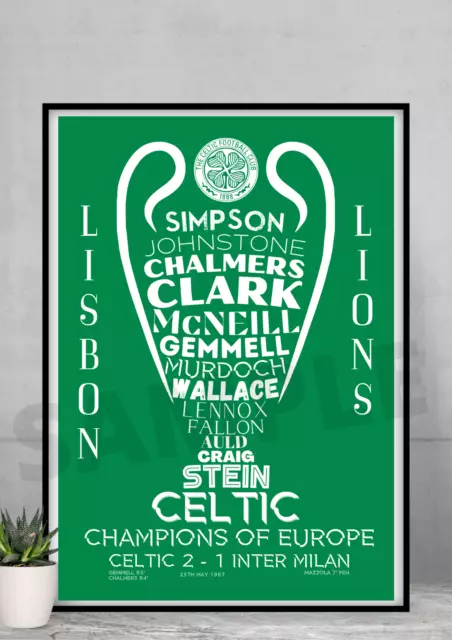 Celtic FC Campioni Europei 1967 Cimeli a scelta multipla/da collezione/regalo #212 2