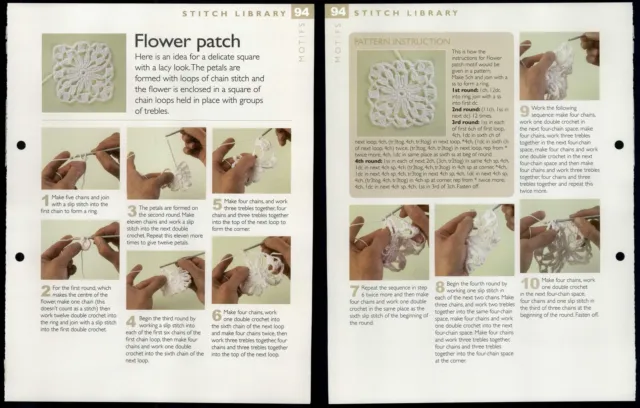 Flower Patch #94 Stitch Library - The Art Of Crochet Pattern