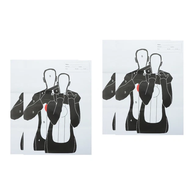 4 Sheets  of Clearly Printed Lasting Widely- Target Paper for Policeman