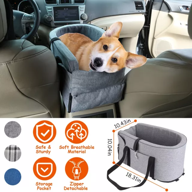 Dog Booster Seat Pet Cat Car Seat Puppy Console SUV Secure Safety Travel Seat