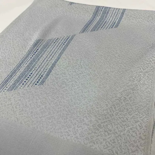 Brand New Magnificent gray Silk Obiage Scarf Kimono Fabric japanese kimono 1213