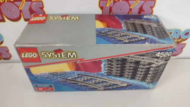 Lego System 4520 Curved Rail Train Locomotive Electric Rails 9V New Sealed 2