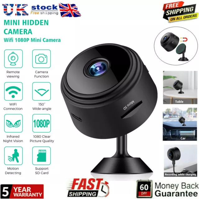 Mini Spy Camera HD 1080P Wireless Hidden Camera Night Vision WiFi Security Cam