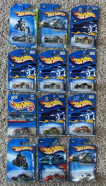 HOT WHEELS MOTORCYCLES-LOT 12-incl Bad Bagger Treasure Hunt-Blast Lane ...