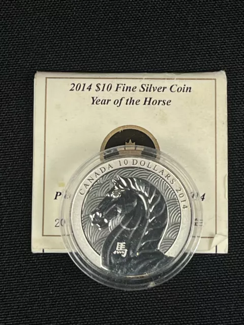 2014 $10 Fine Silver Coin - Year of the Horse