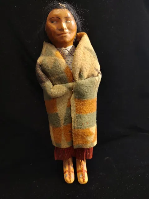 Skookum Native American Indian Vintage Antique Doll Woman Female 11"
