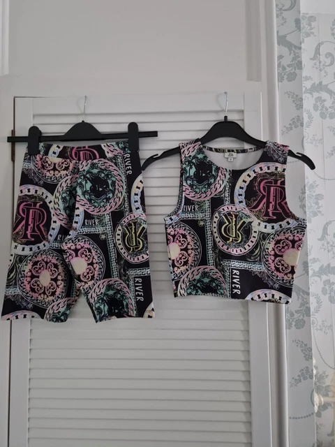 Girls River Island Short Set Age 11-12 excellent condition