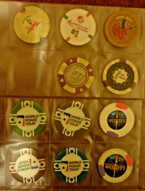 Lot of 11  Las Vegas Casino Chips Gambling Tokens  $1