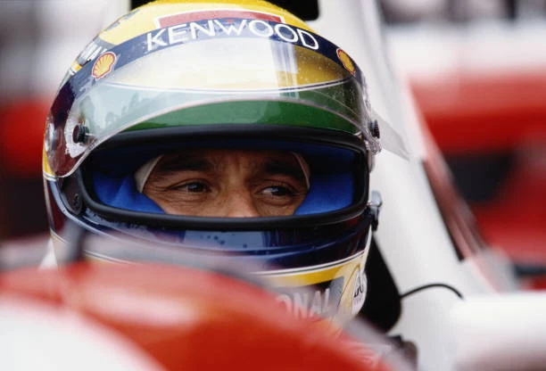 AYRTON SENNA DRIVER the MP4-8 Ford HB 3 5 V8 during practice f- 1993