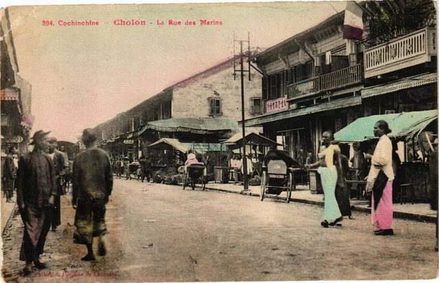 CPA AK VIETNAM Cochinchina - CHOLON - La Rue des Marins (212699)