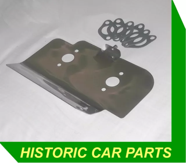 STAINLESS STEEL HEATSHIELD & GASKETS for AUSTIN HEALEY SPRITE Mk 4 IV 1966-71