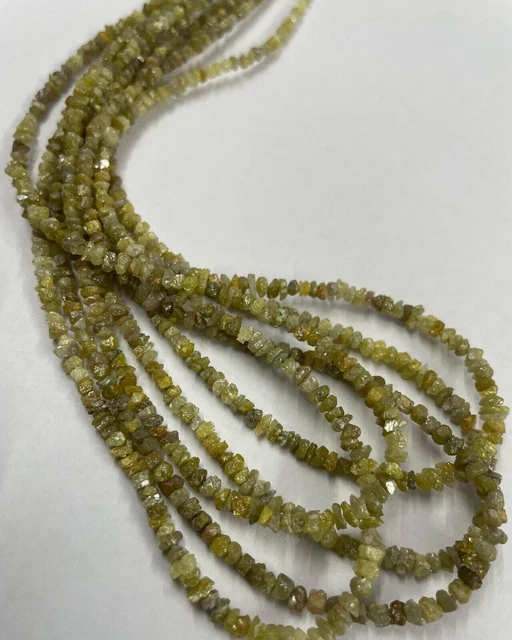 16" diamants jaunes bruts naturels pierres précieuses brutes non coupées...