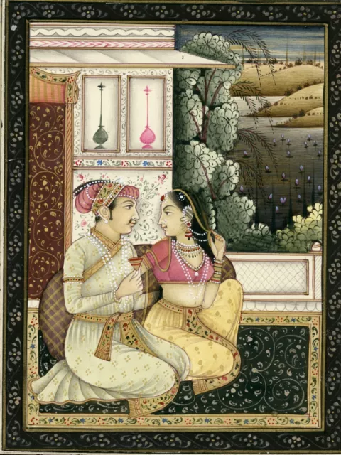 Indische Miniaturmalerei - Fine Indian Miniature Color Painting