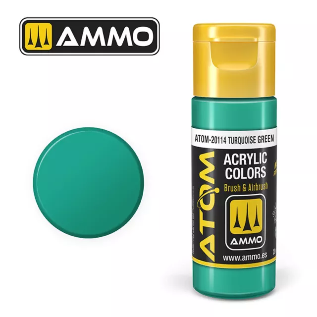 Ammo MIG ATOM-20114 - ATOM COLOR Turquoise Green 20ml - Neu