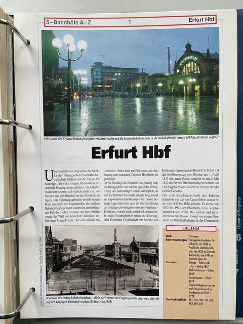 Erfurt Hbf aus Das große Archiv der Bahnhöfe