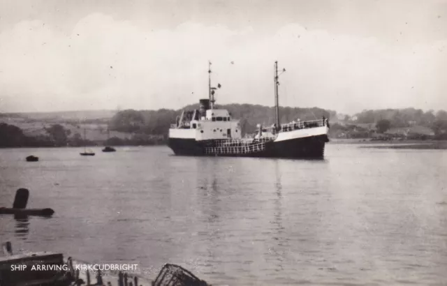 🌅RP  KIRKCUDBRIGHTSHIRE. Harbour. CARGO VESSEL on River VGC