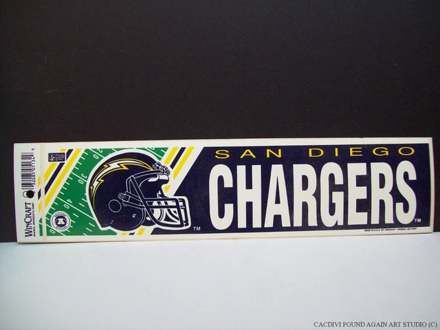 San Diego Chargers Vintage NFL Bumper Sticker Team Logo Retro Helmet Football