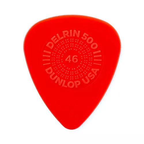 Dunlop Prime Grip Delrin 500 Plektren - 0,46 mm - rot (1, 3, 6, 12, 72 Stück)