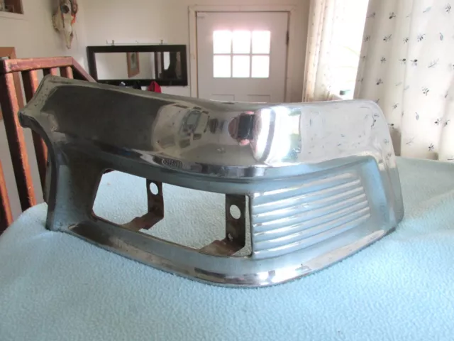 Original Driver Side Grill Extension / Park Light Housing For 1958 Ford Car