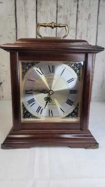 Triple Chime/ Linden Quarts  Mantel Clock. Tested Keeps time (see full details)