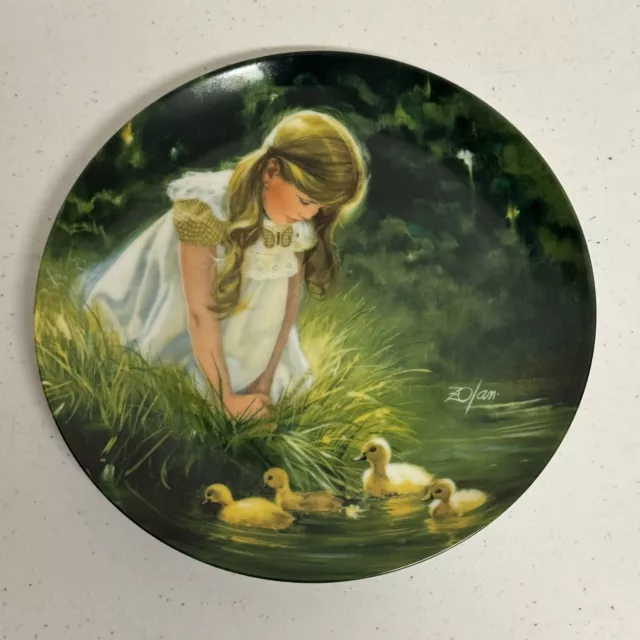 Golden Moment 1984 Collector Plate By Donald Zolan Children and Pets Collection