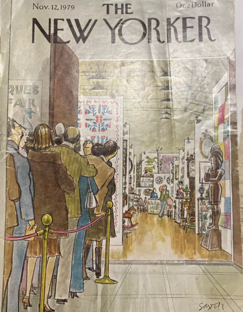 November 12, 1979 The New Yorker Magazine Antiques Fair charles Addams levi’s