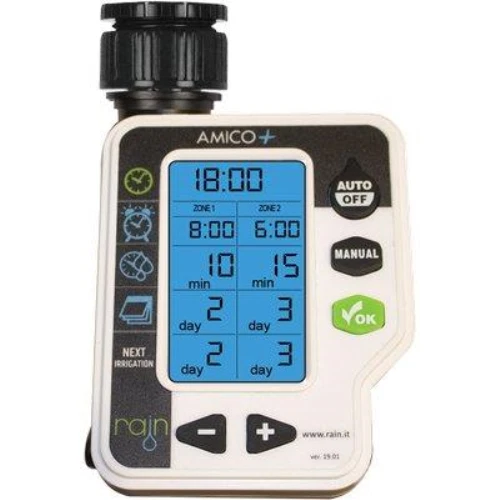 Centralina irrigazione amico + 2 rain innesto rapido 3/4f 2xstilo aa volt 1,5 Ra