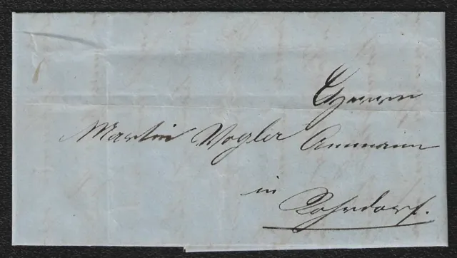 AA355) Schweiz Vorphila Beleg WOHLEN 1857