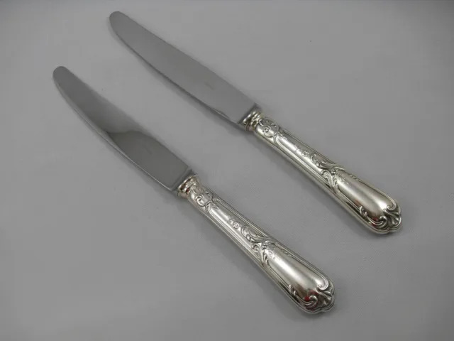 ERCUIS, Louis XV Rocaille, 2 couteaux de table, Excellent état