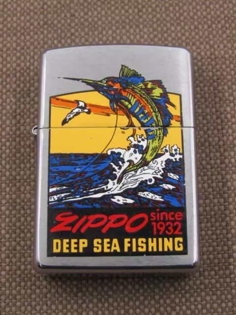 VINTAGE ZIPPO 1998 Blue Marlin Deep Sea Fishing Oil Lighter $129.90 -  PicClick AU