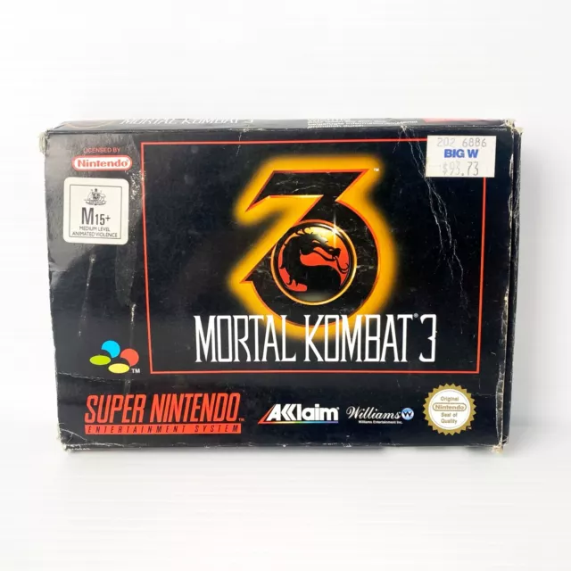 ULTIMATE MORTAL KOMBAT 3 SNES SUPER NINTENDO- CIB COMPLETE W/ BOX & MANUAL