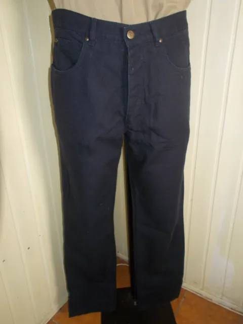 Pantalon droit coton toile bleu marine LACOSTE DEVANLAY W32 42FR 48d 33uk 21ao11