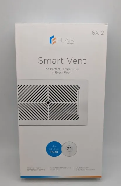 New FLAIR 6x12 inch Smart Floor, Wall & Ceiling Home A/C Heating Vent *SEALED*
